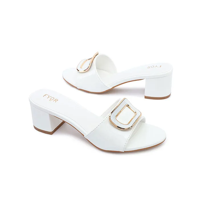 Geometric Brooch Mule HL 225