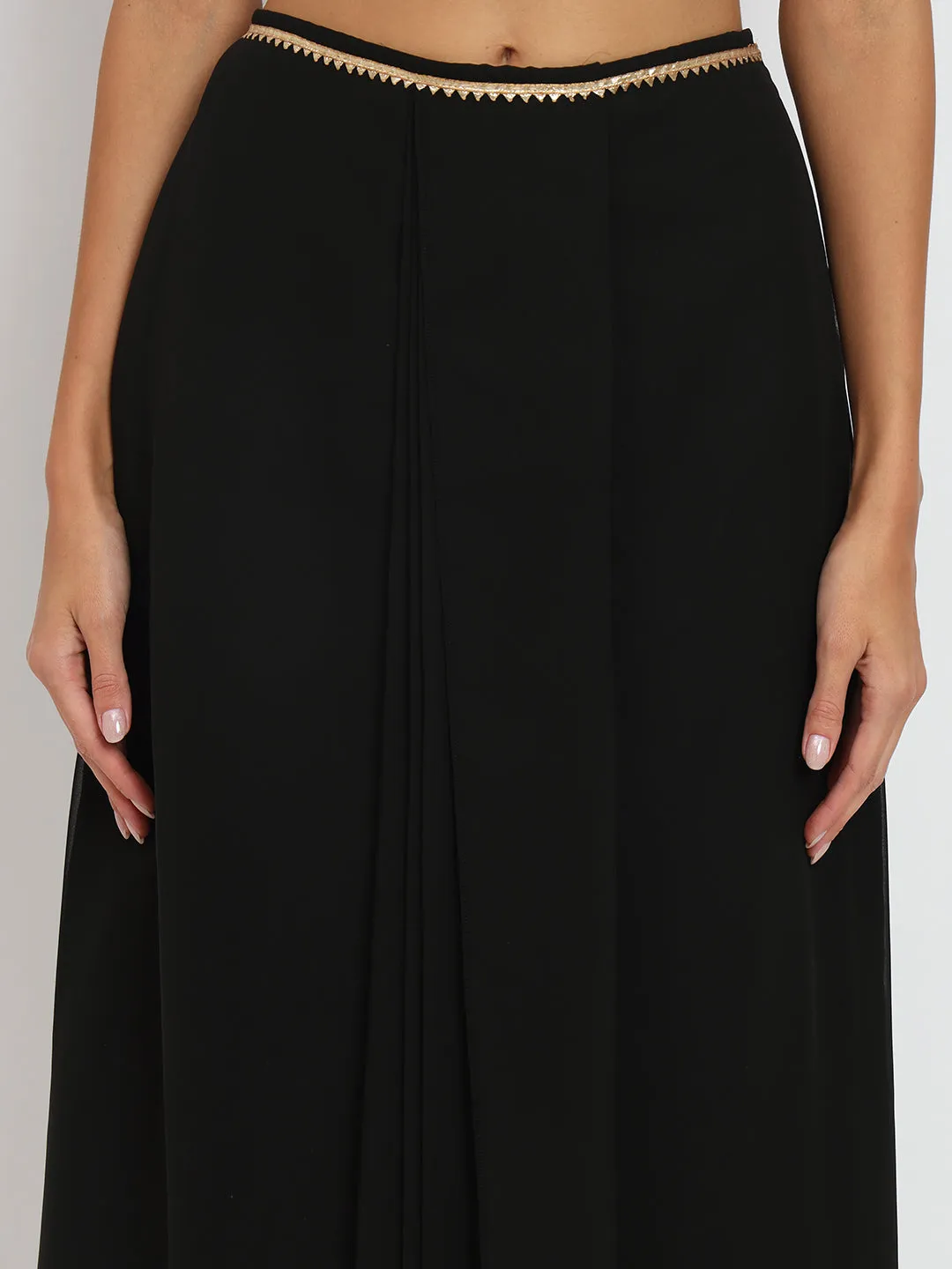 Georgette Draped Embellished Skirt