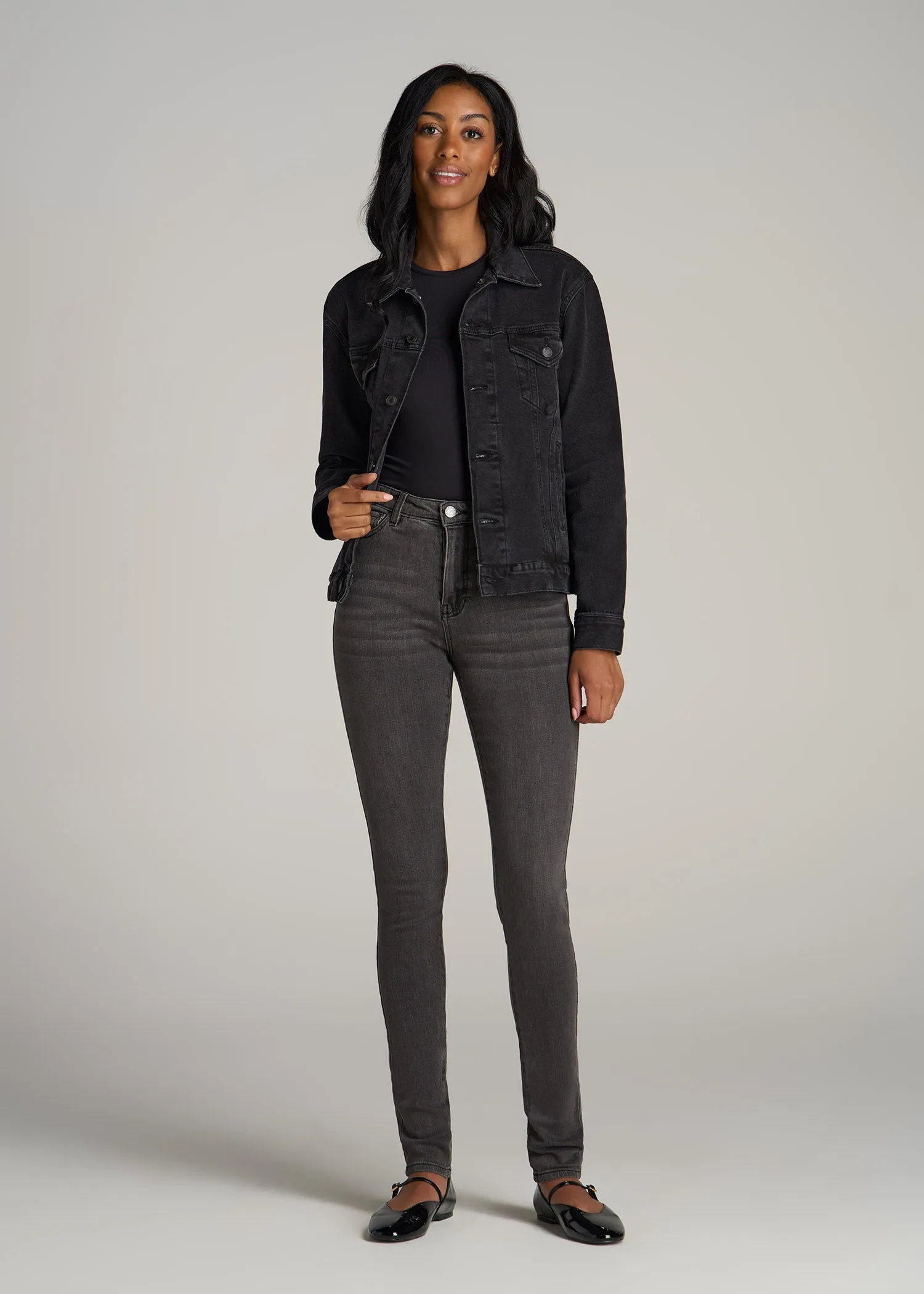Georgia HIGH RISE SKINNY Tall Women's Jeans in True Grit Grey
