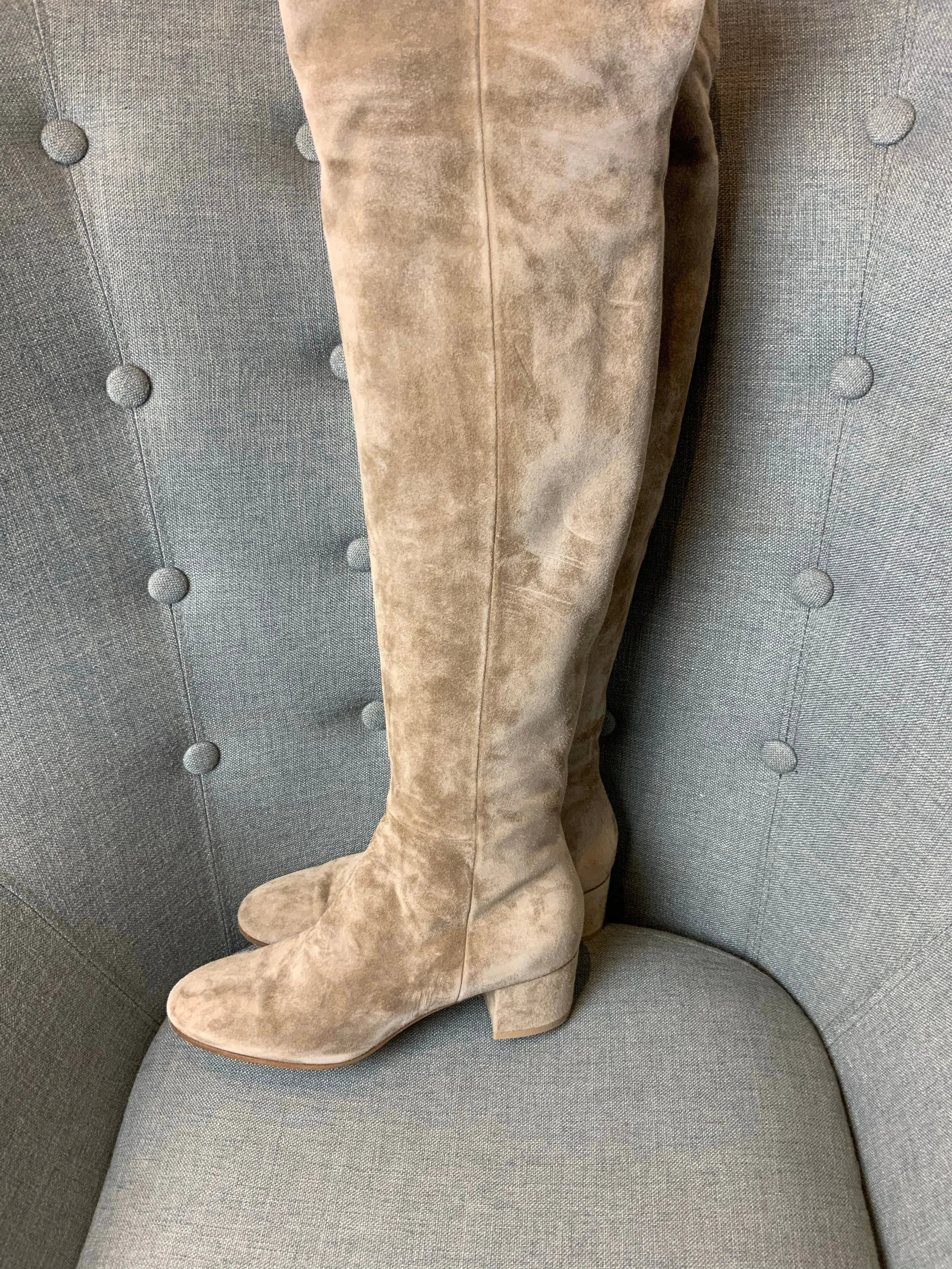 GIANVITO ROSSI 45 suede over-the-knee boots Size 38 1/2  ladies