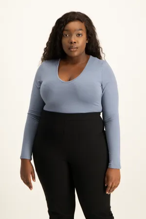 Gigi V-Neck Bodysuit - Flintstone