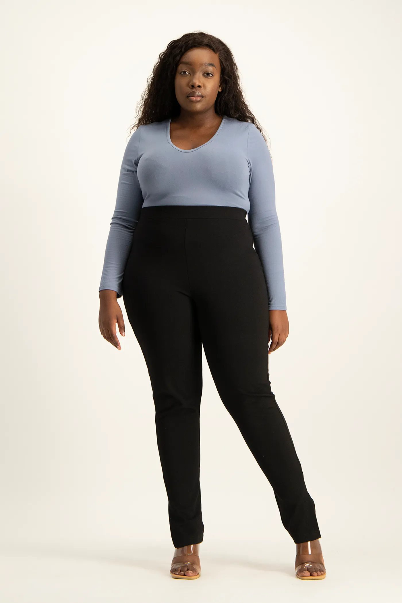Gigi V-Neck Bodysuit - Flintstone