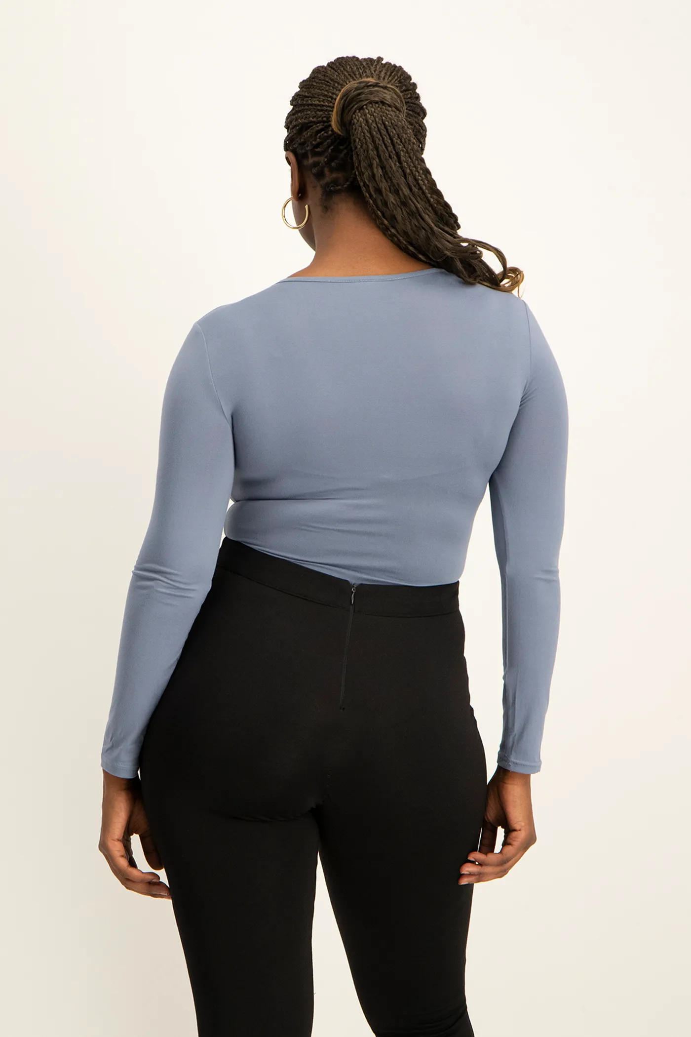 Gigi V-Neck Bodysuit - Flintstone