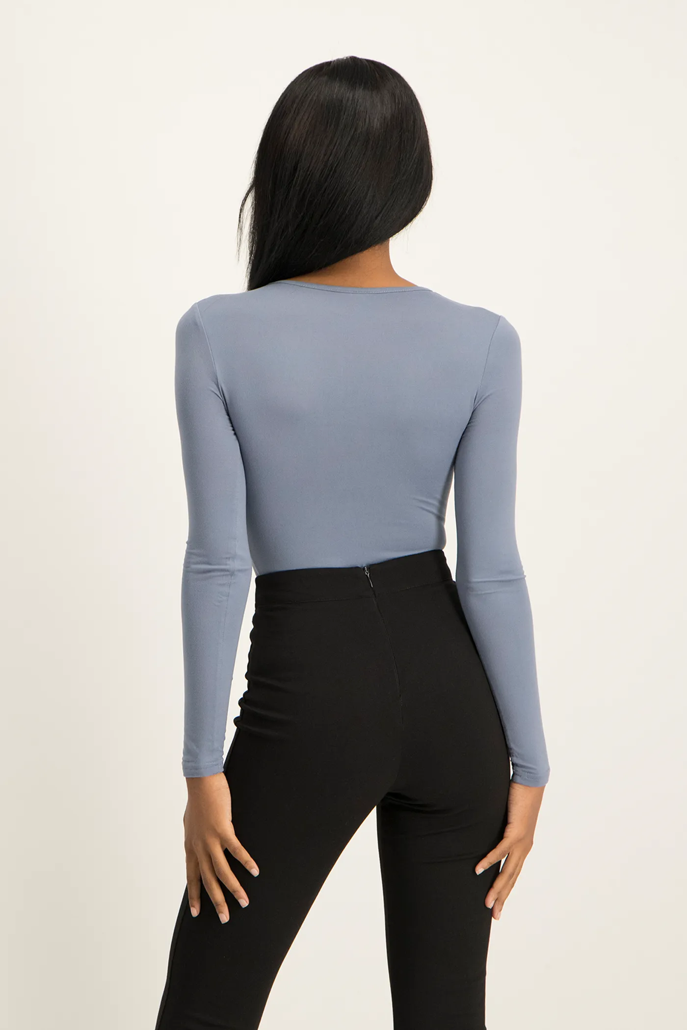 Gigi V-Neck Bodysuit - Flintstone