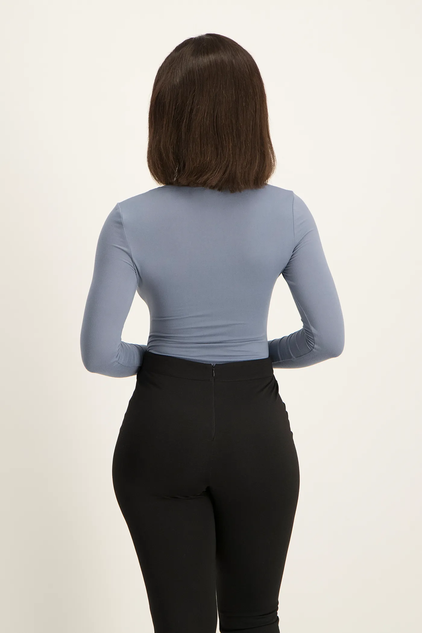 Gigi V-Neck Bodysuit - Flintstone