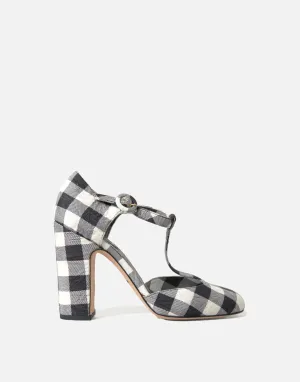 Gingham Brocade Mary Janes