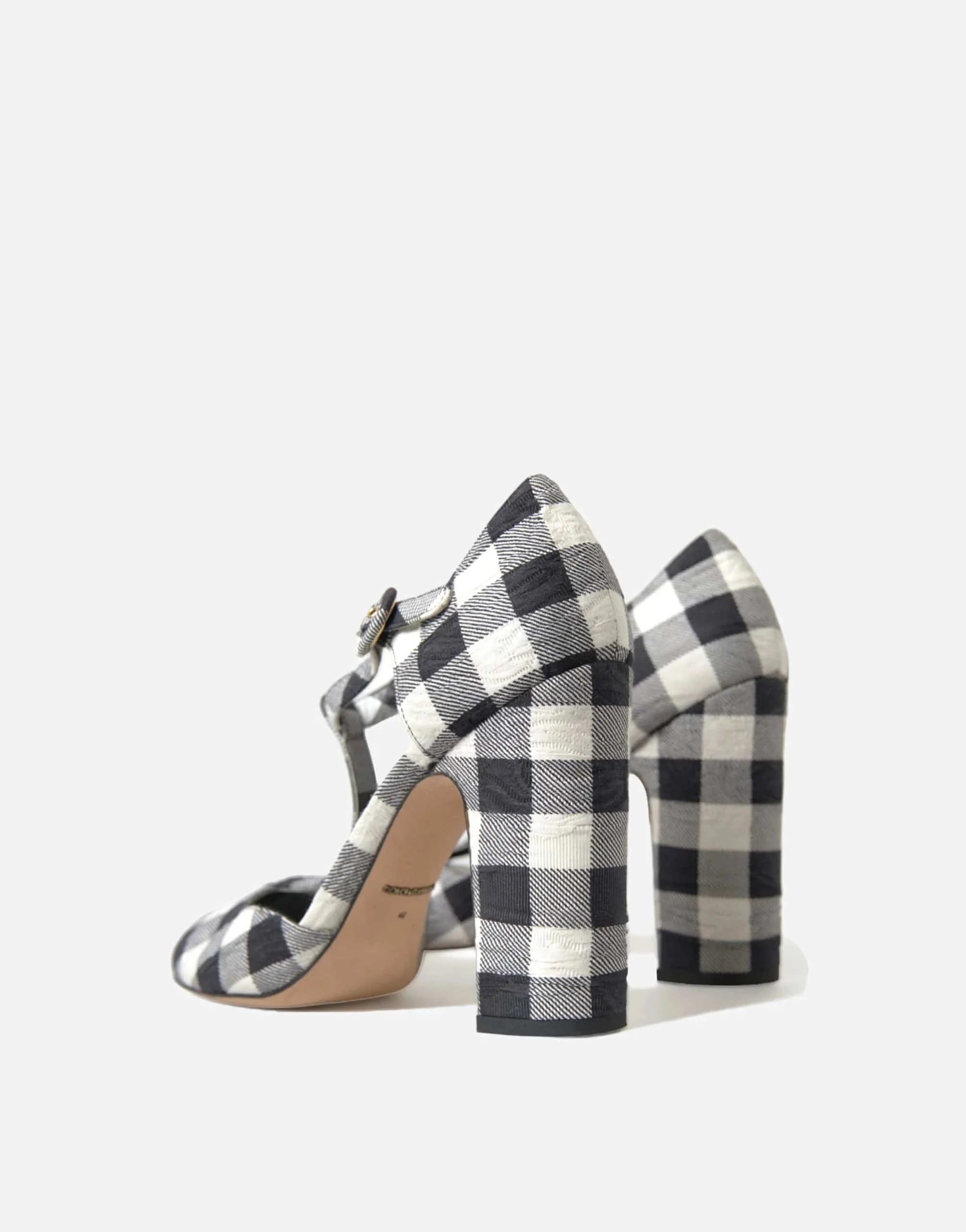 Gingham Brocade Mary Janes
