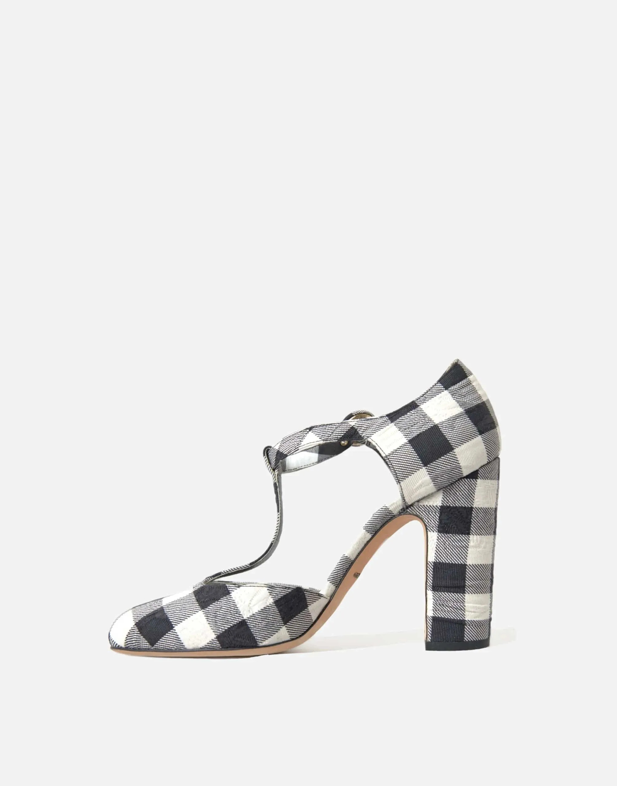 Gingham Brocade Mary Janes