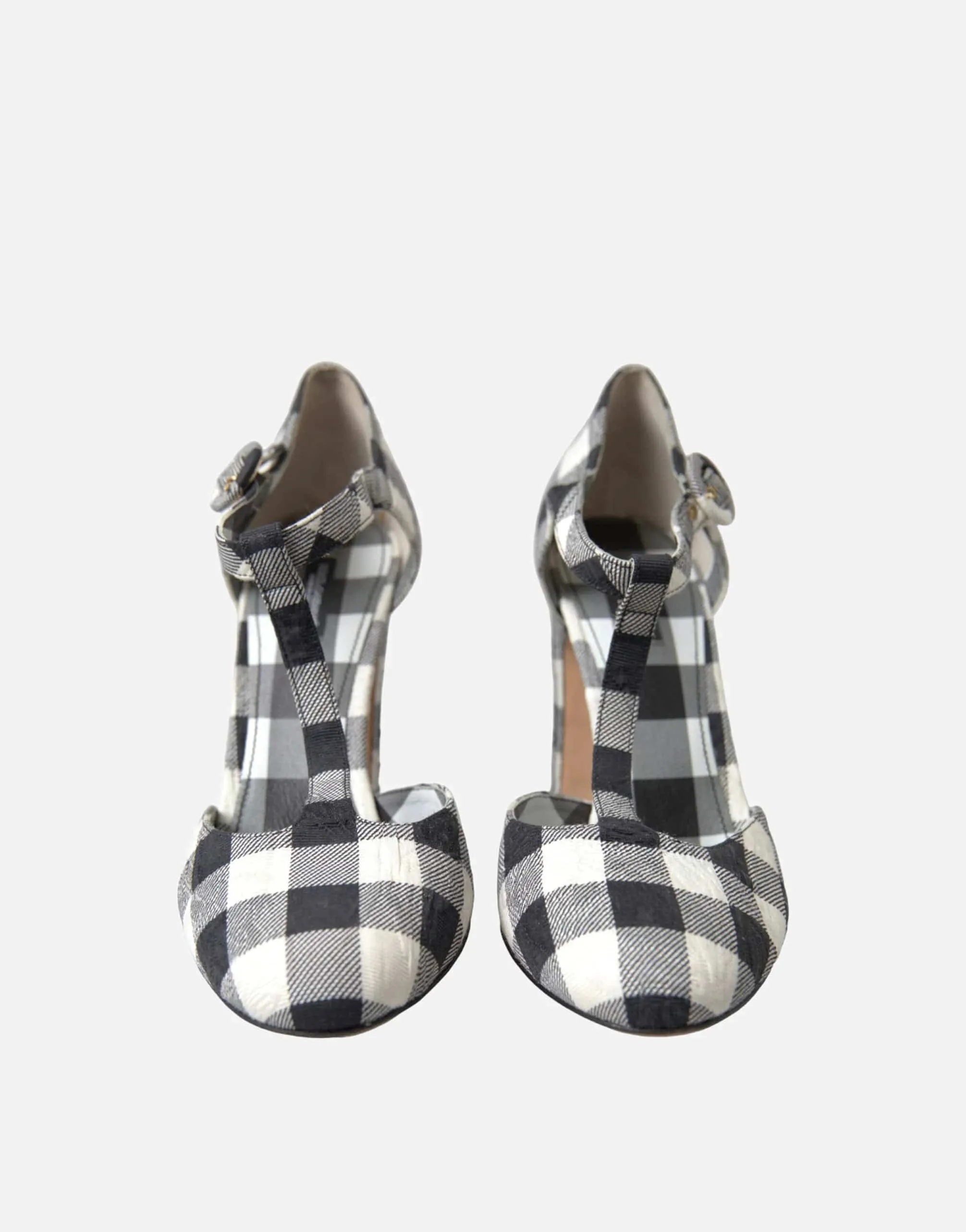 Gingham Brocade Mary Janes