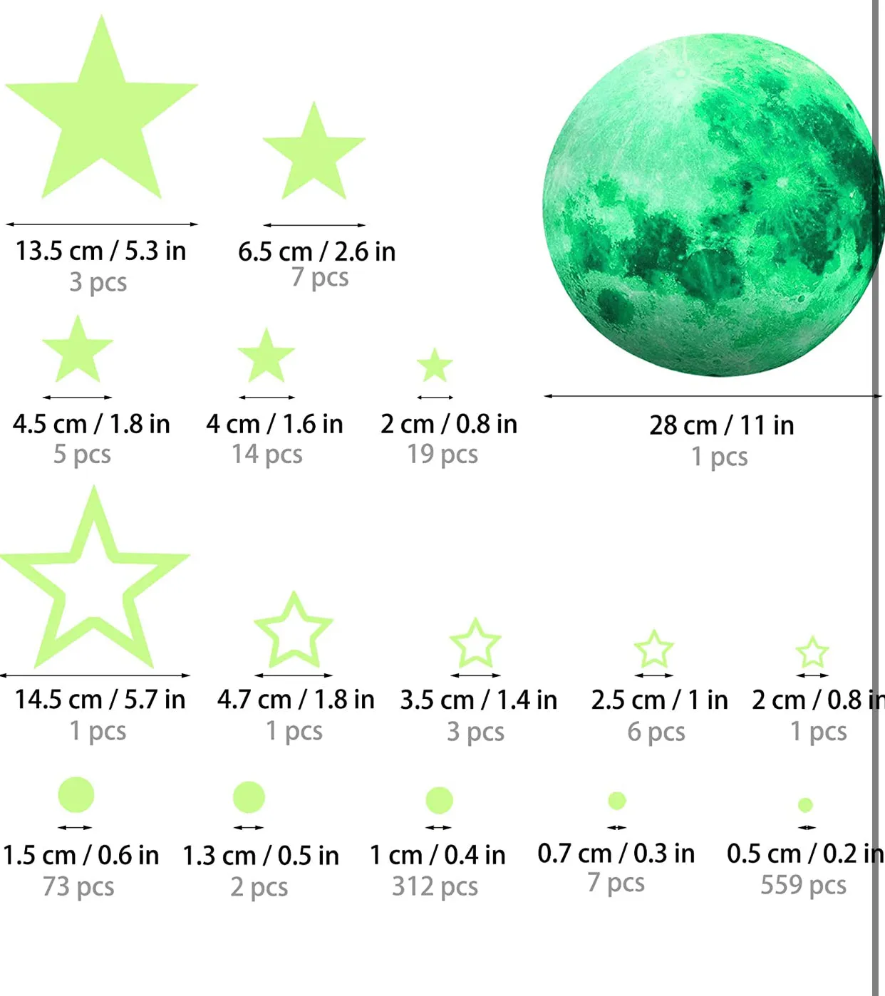 Glow in the dark stars for ceiling
