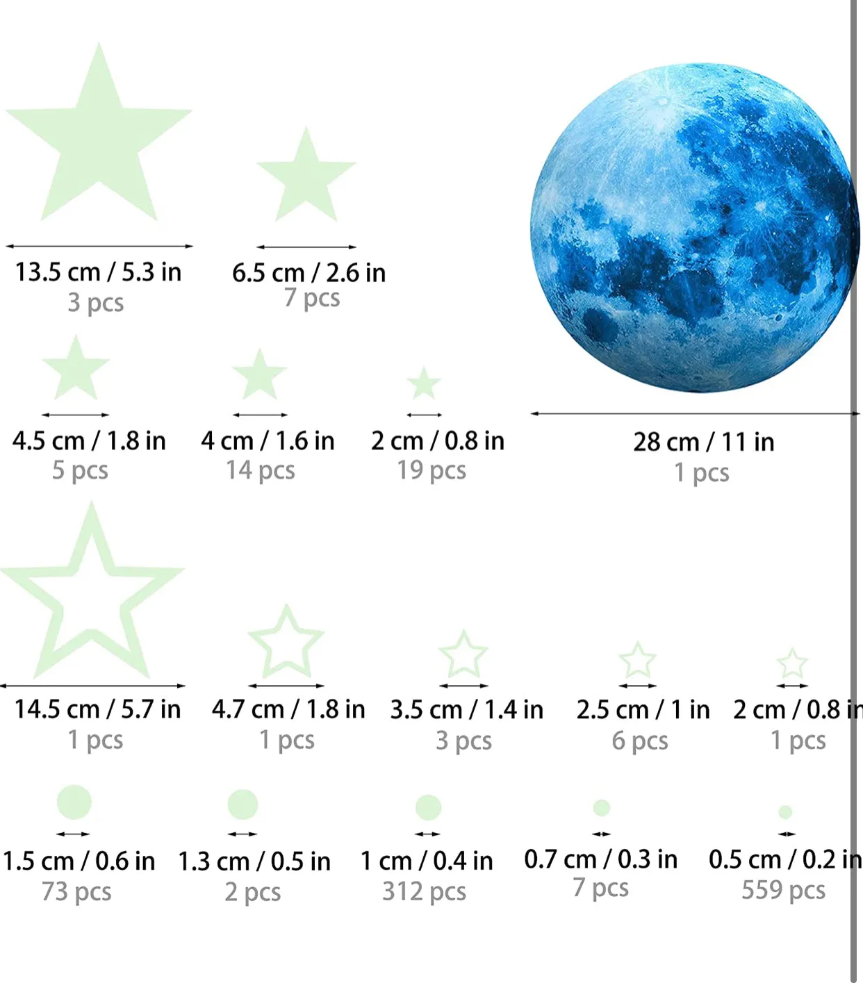 Glow in the dark stars for ceiling