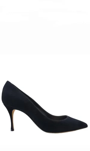 Godiva Black Suede 075 Pump (carryover style)