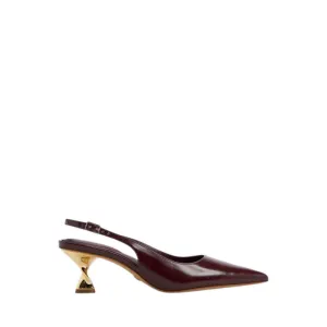 GOLDENSHEEN HEELED SHOES - BORDO