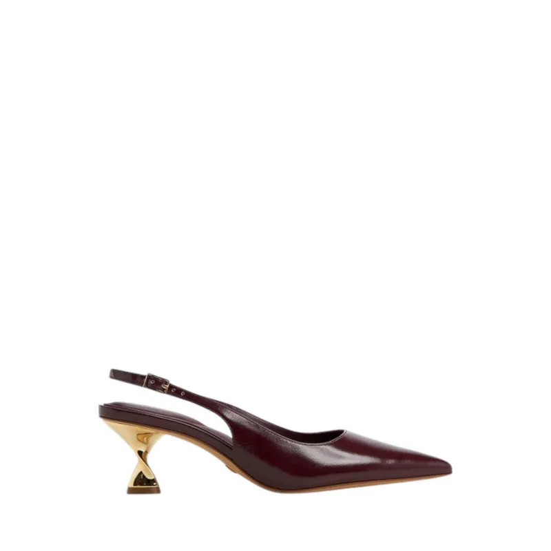 GOLDENSHEEN HEELED SHOES - BORDO