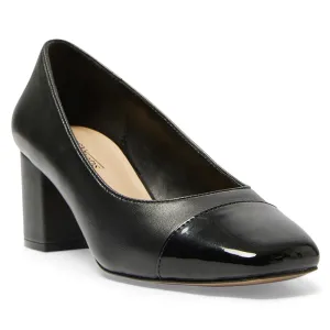 Grace Heel in Black On Black Patent