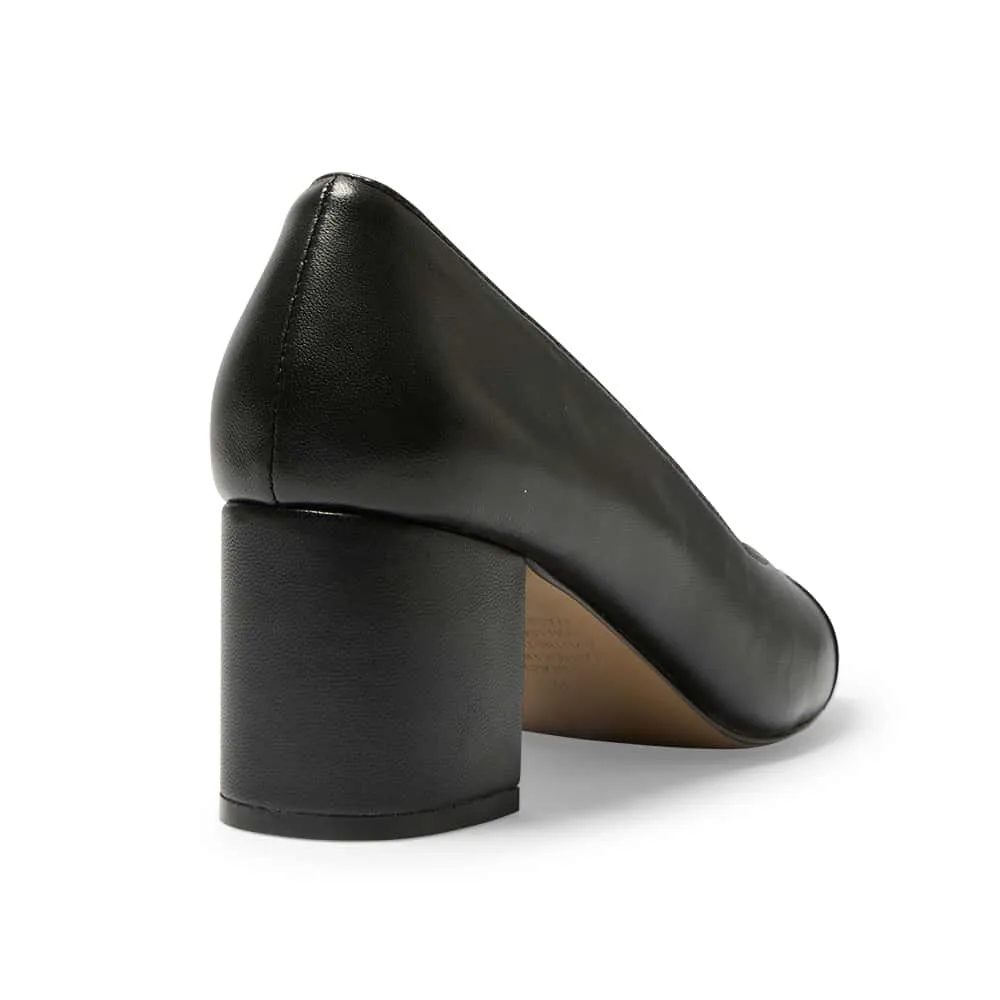 Grace Heel in Black On Black Patent