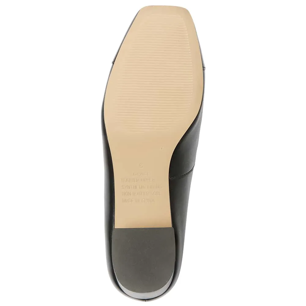 Grace Heel in Black On Black Patent