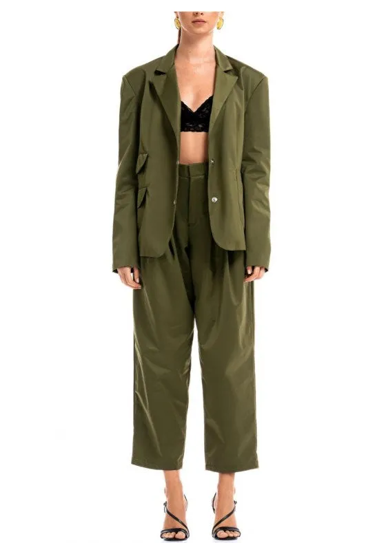 Green Oversized Blazer