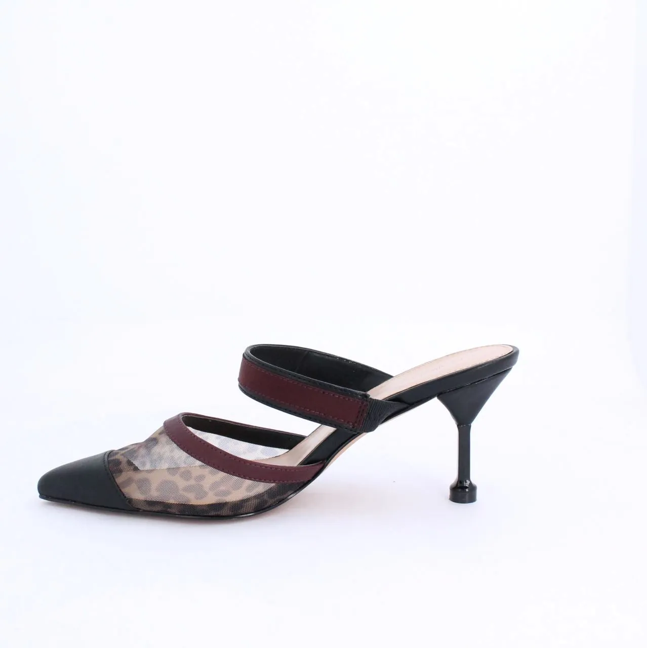 GRETAH MULE HEEL- BURGUNDY