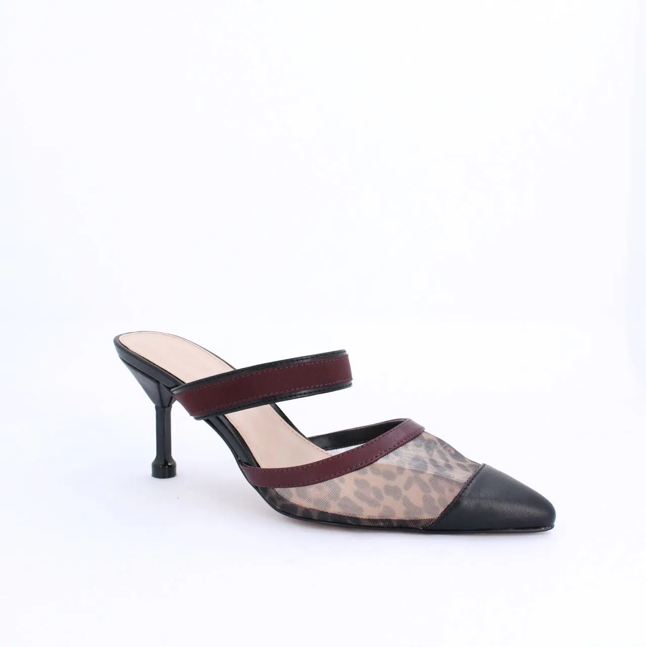GRETAH MULE HEEL- BURGUNDY