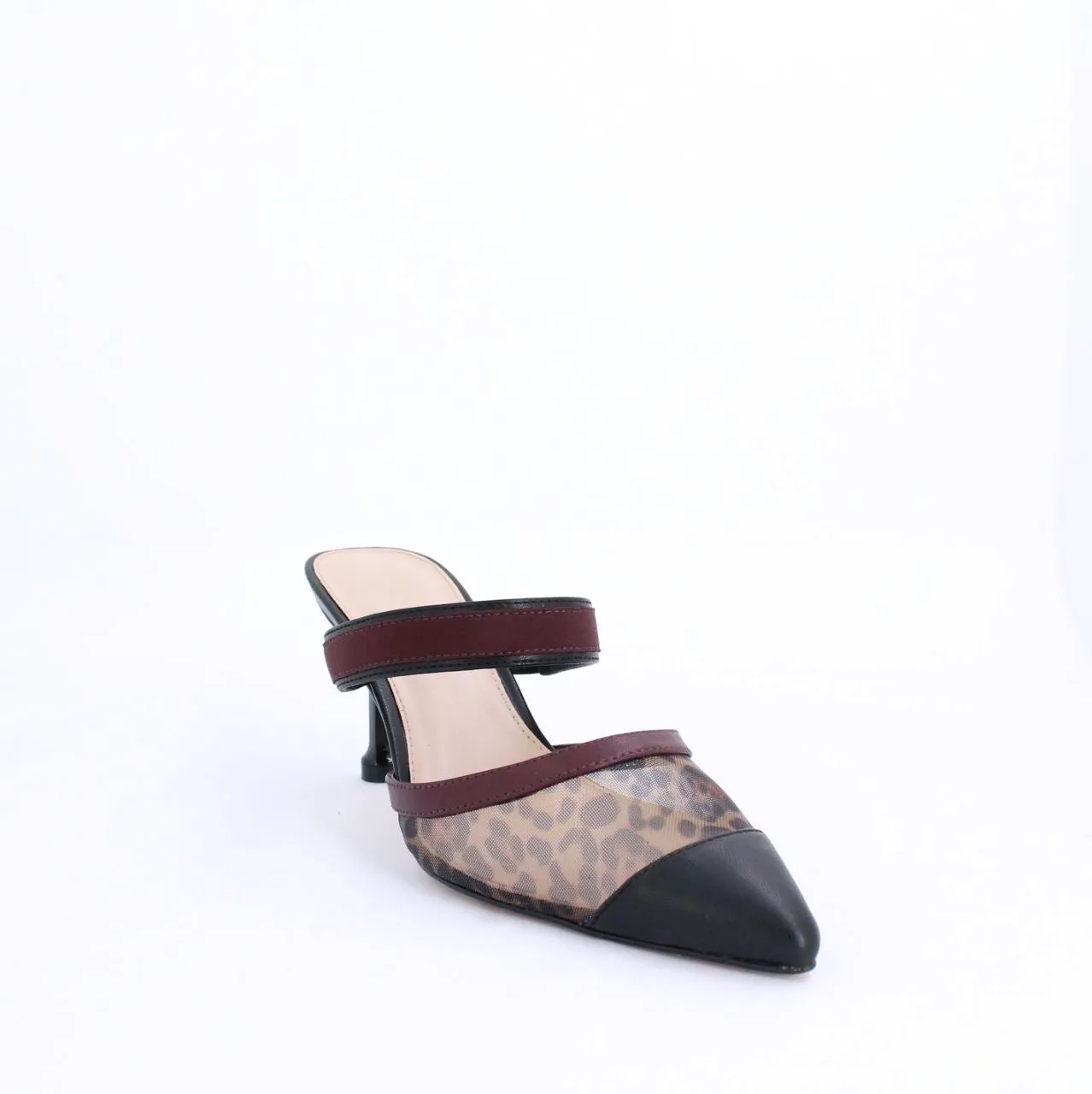GRETAH MULE HEEL- BURGUNDY