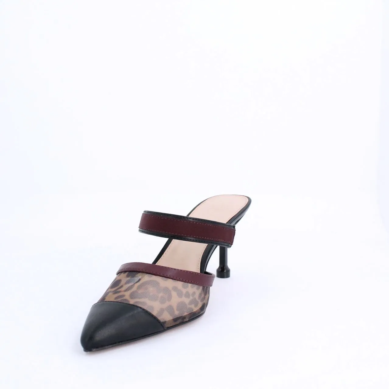 GRETAH MULE HEEL- BURGUNDY