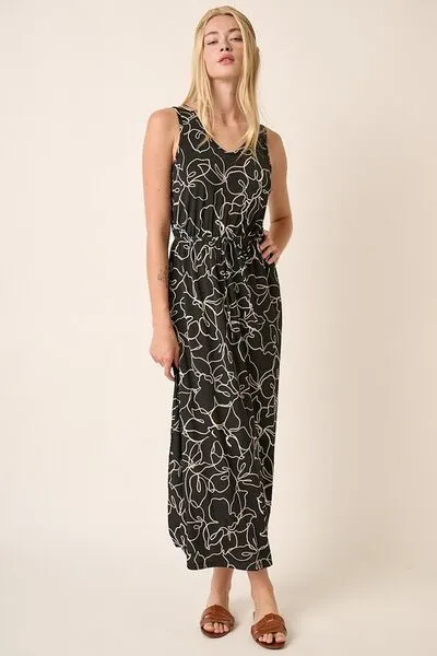 Hazel Blues® |  Mittoshop Side Slit Flower Print V-Neck Sleeveless Dress