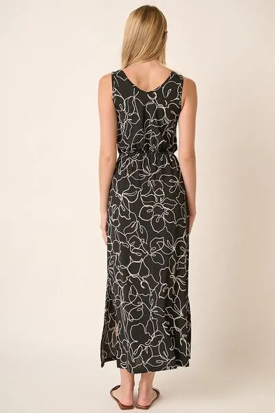 Hazel Blues® |  Mittoshop Side Slit Flower Print V-Neck Sleeveless Dress