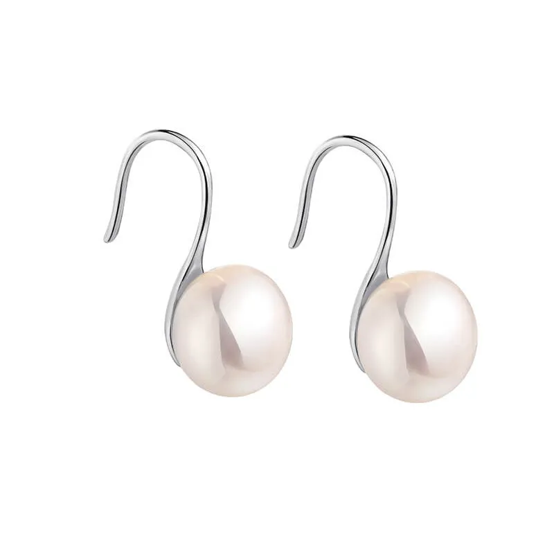 High Heel Natural Pearl Drop Earrings
