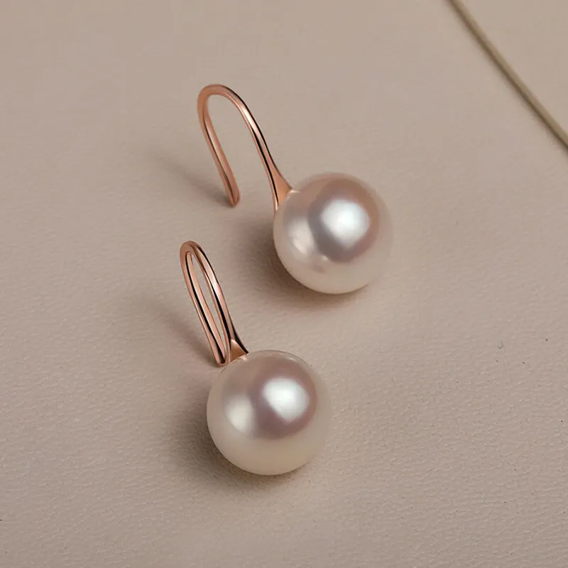High Heel Natural Pearl Drop Earrings