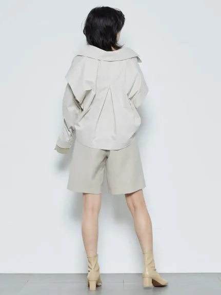 High Waist Knee Length Shorts