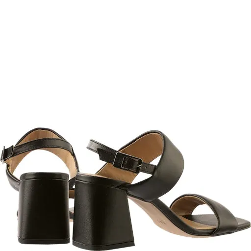 Hogl  Black Strap Block Heel Sandal |910650001