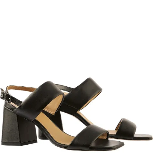 Hogl  Black Strap Block Heel Sandal |910650001