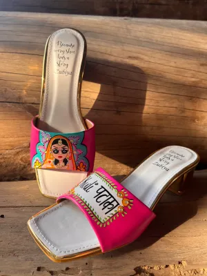 Hot Pink- Swag Dulhan Artwork Heels
