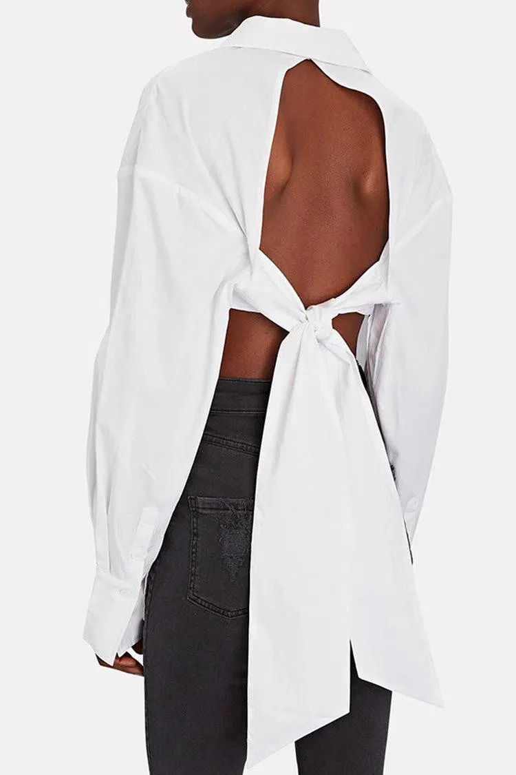 Ilaria – Back cutout – Oversized shirt
