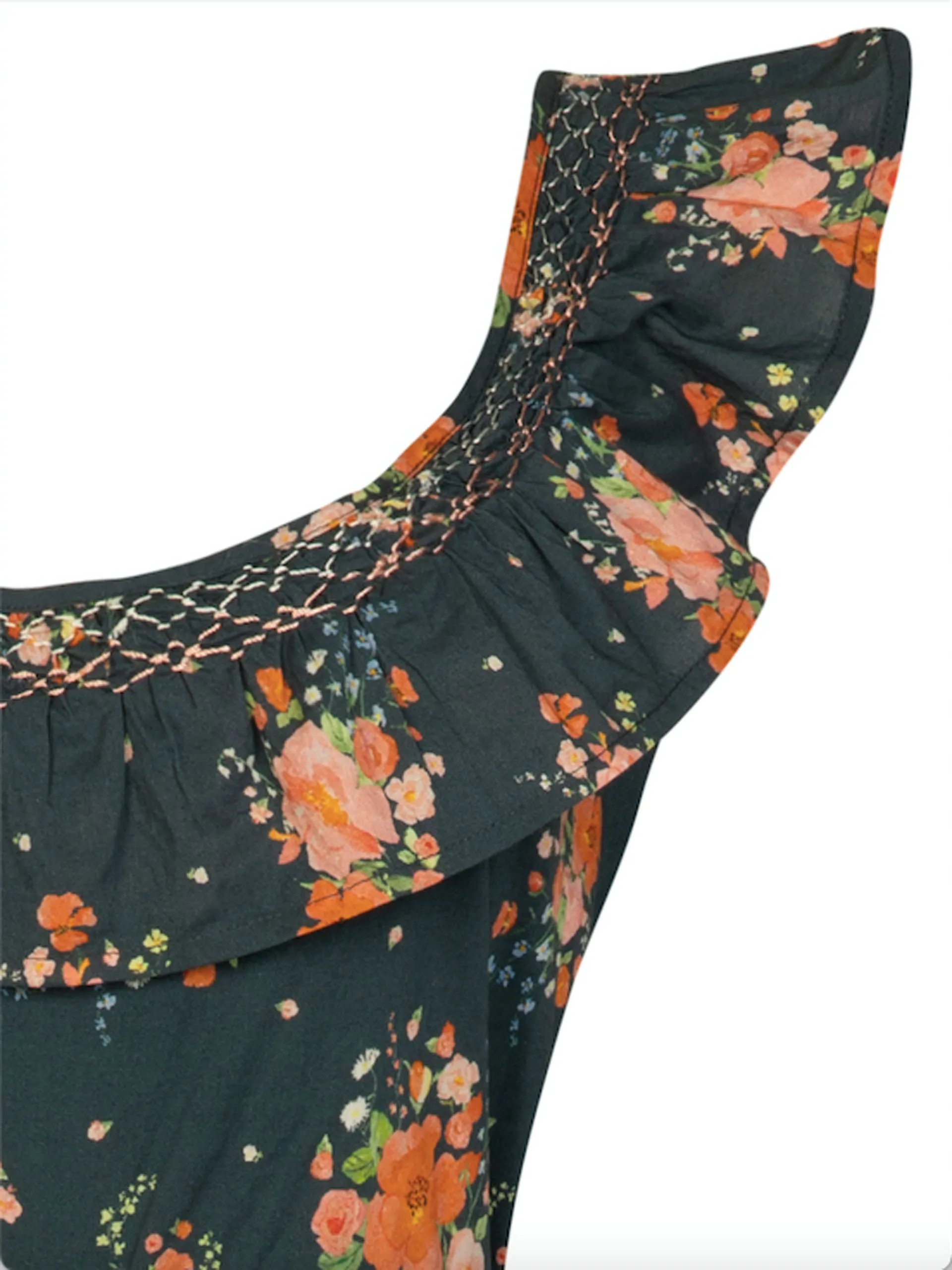 Indigo bouquet Theodora dress
