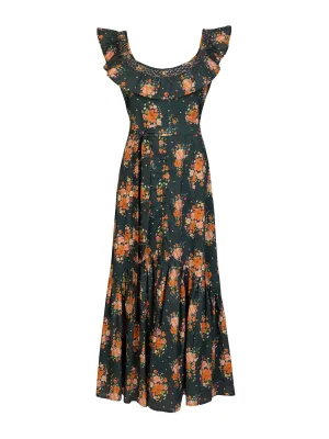 Indigo bouquet Theodora dress