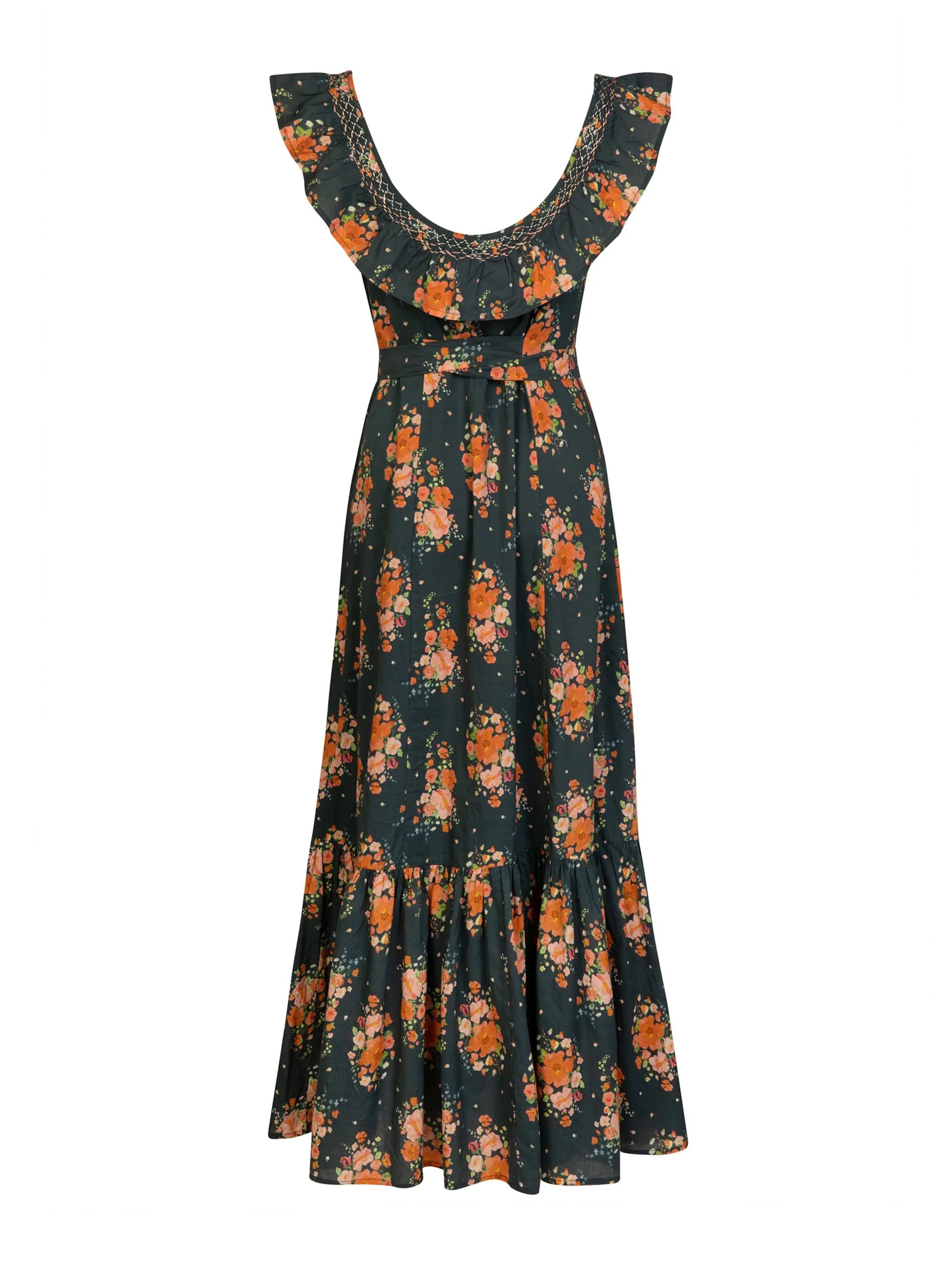 Indigo bouquet Theodora dress