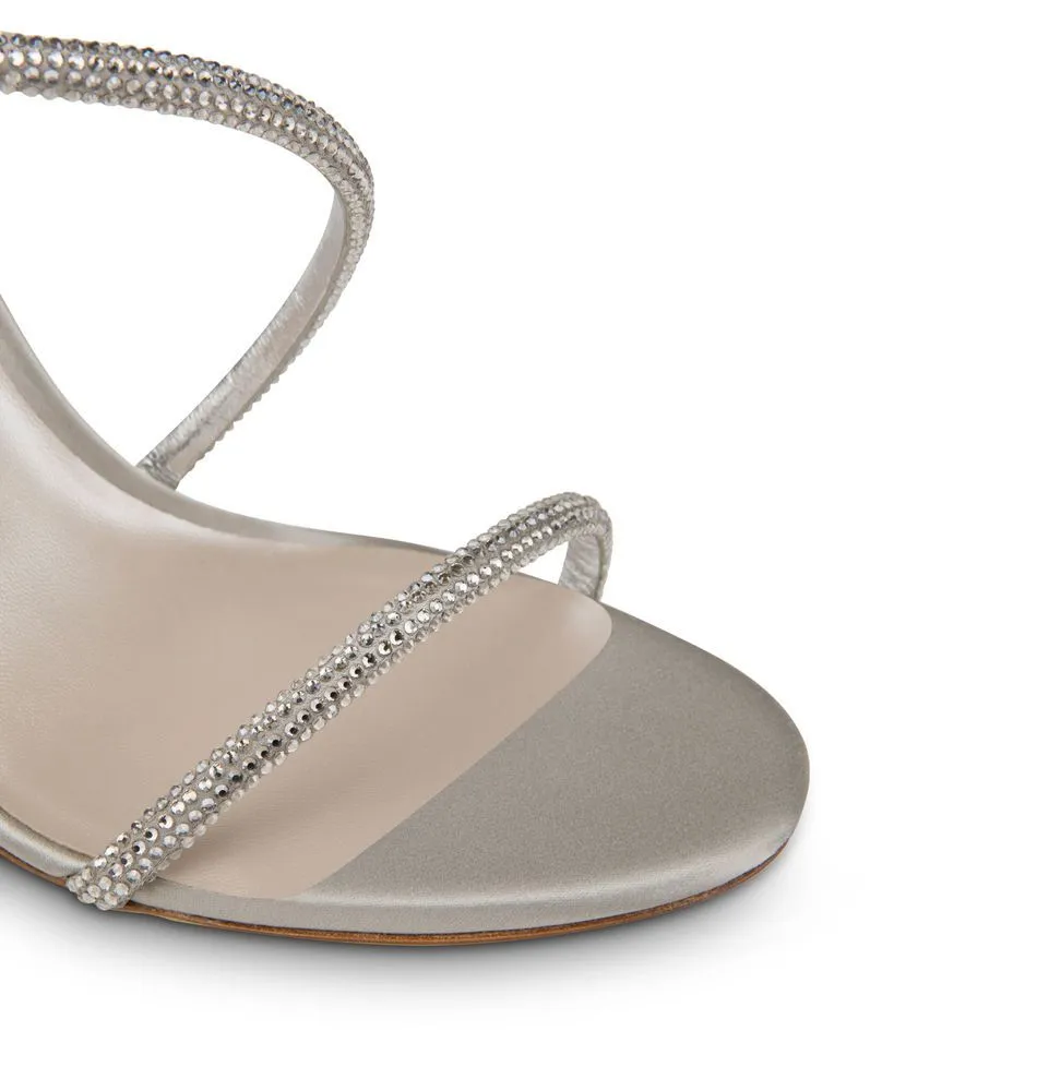 Irini Silver Crystal Sandals