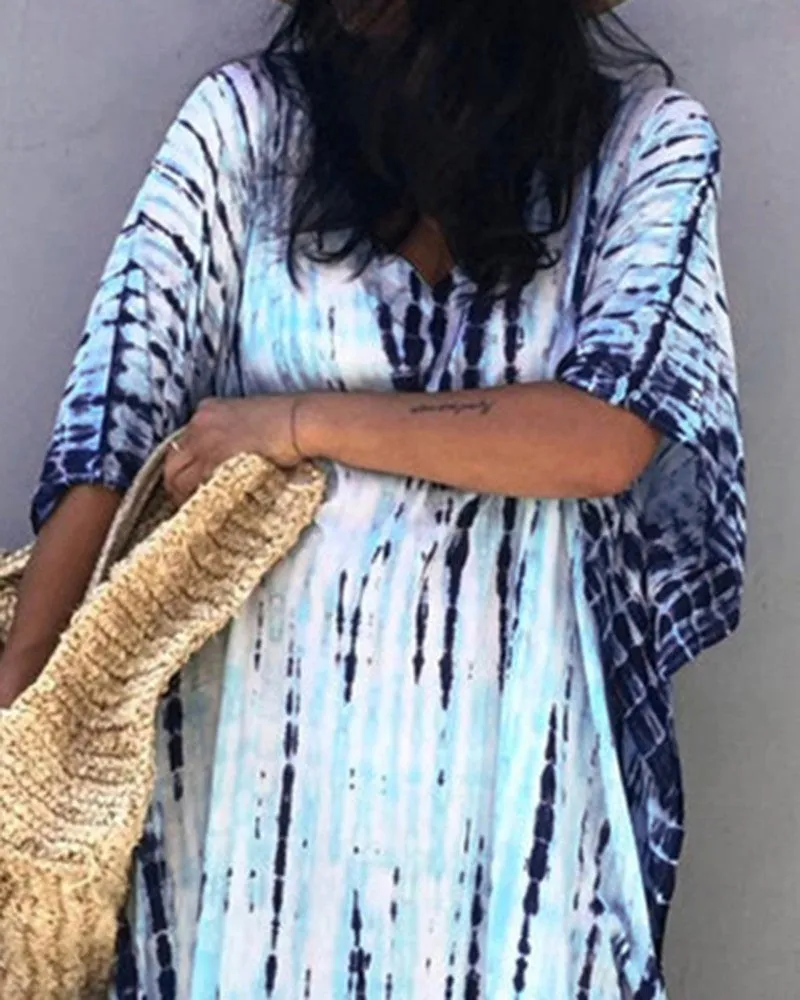 Ivyshape | Batwing-Sleeved Long Dress for Women