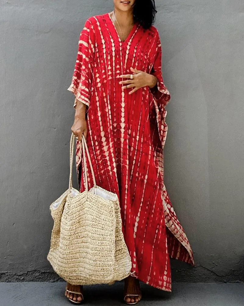Ivyshape | Batwing-Sleeved Long Dress for Women
