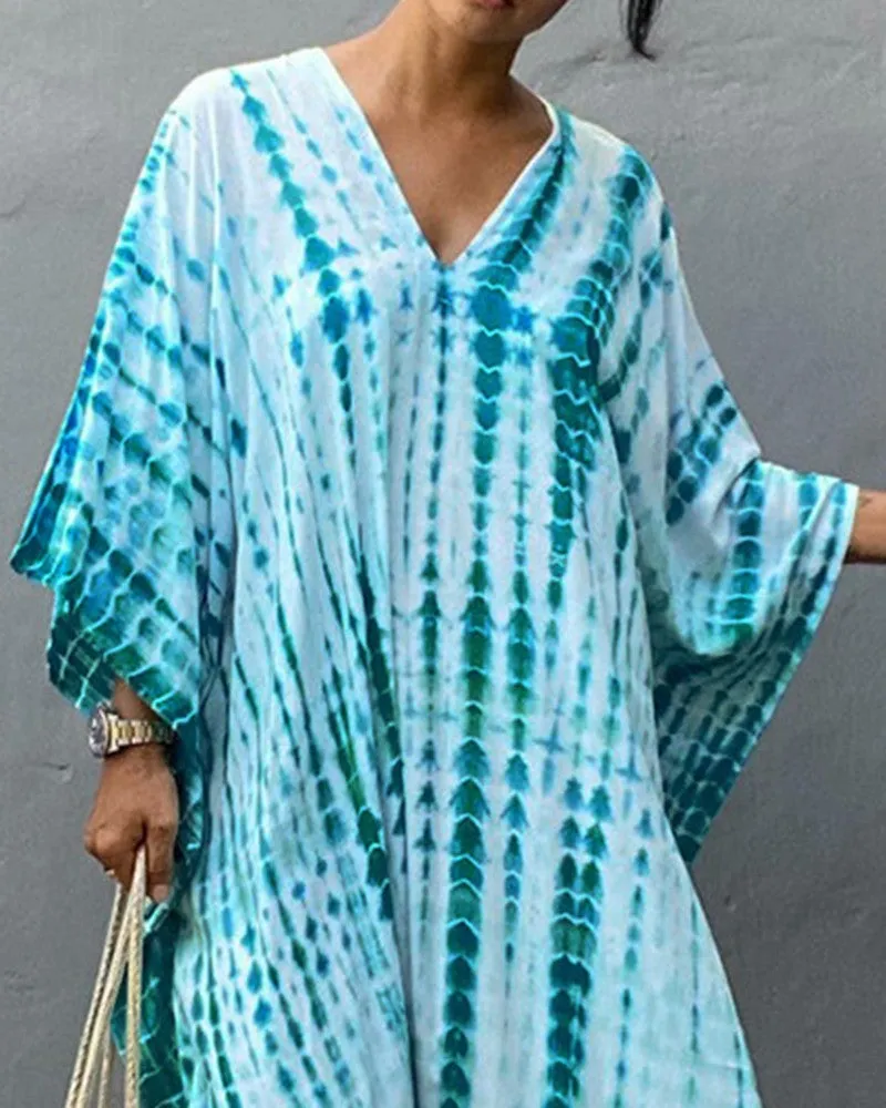 Ivyshape | Batwing-Sleeved Long Dress for Women