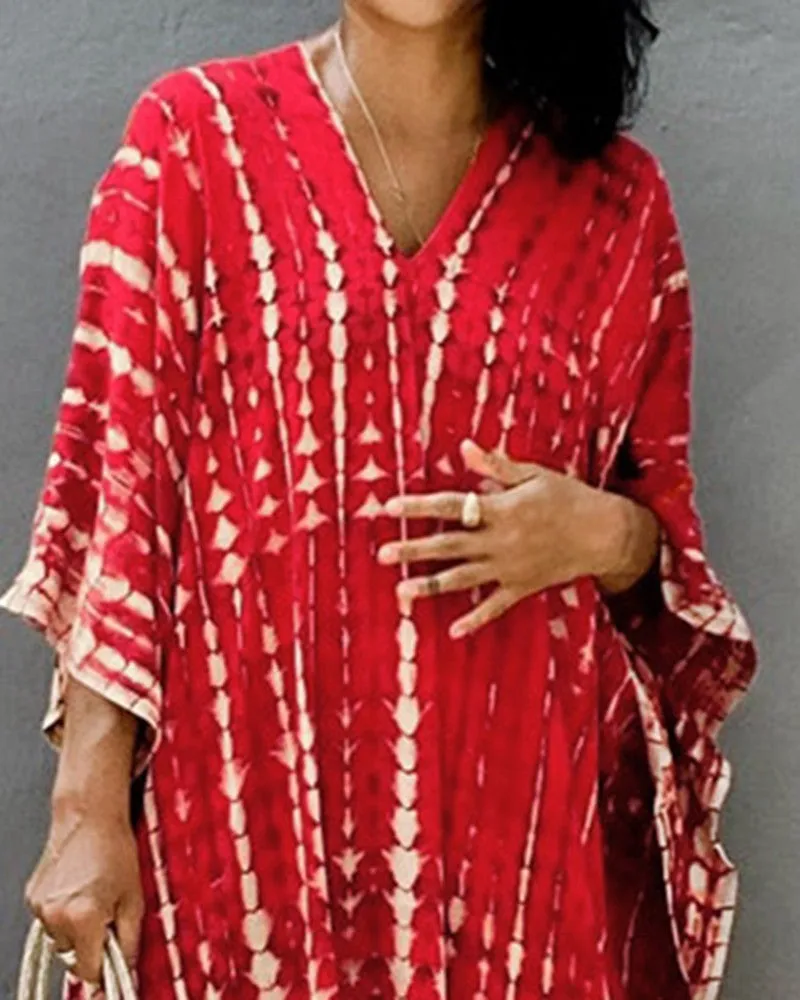 Ivyshape | Batwing-Sleeved Long Dress for Women