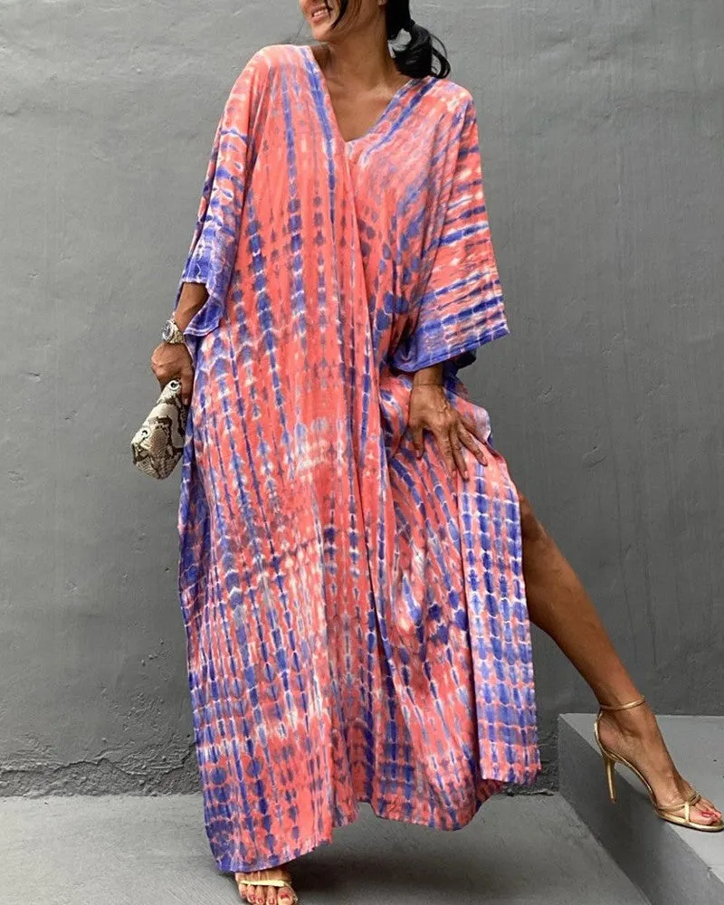 Ivyshape | Batwing-Sleeved Long Dress for Women
