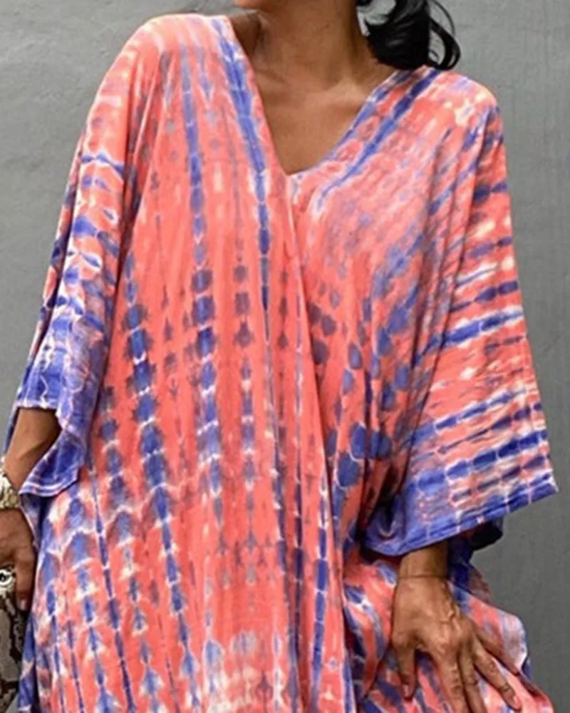 Ivyshape | Batwing-Sleeved Long Dress for Women