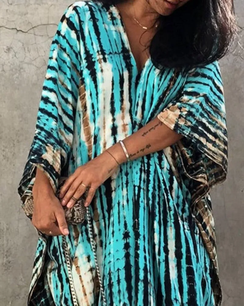 Ivyshape | Batwing-Sleeved Long Dress for Women