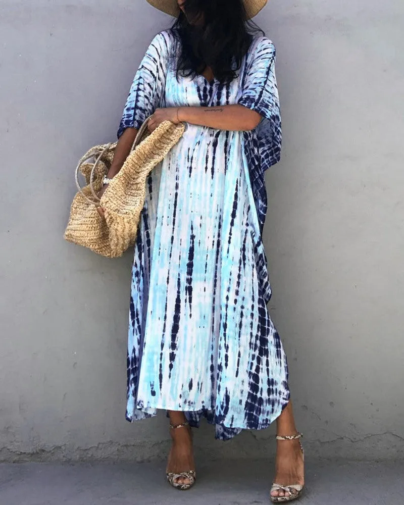 Ivyshape | Batwing-Sleeved Long Dress for Women