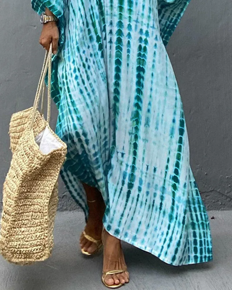 Ivyshape | Batwing-Sleeved Long Dress for Women