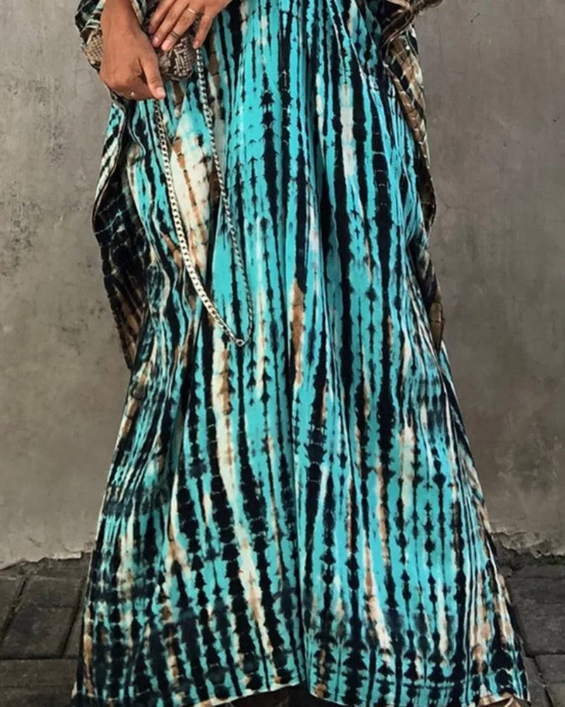 Ivyshape | Batwing-Sleeved Long Dress for Women