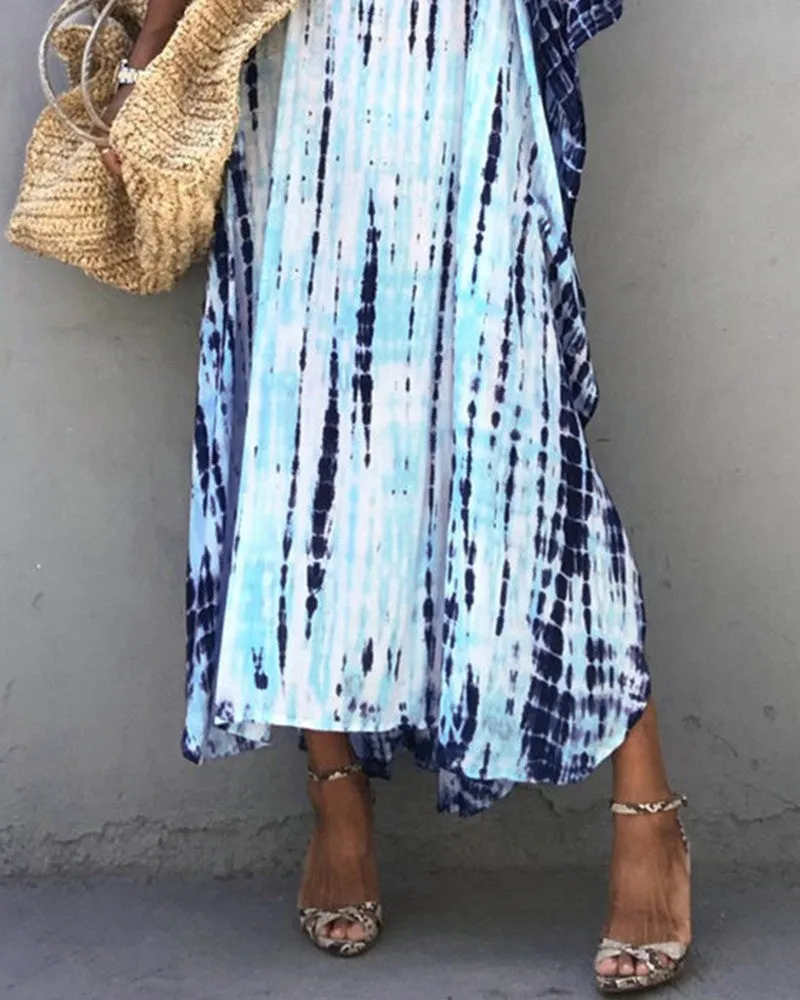 Ivyshape | Batwing-Sleeved Long Dress for Women